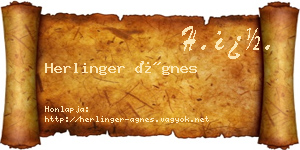 Herlinger Ágnes névjegykártya